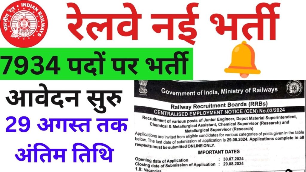 Railway Junior Engineer Vacancy